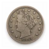 1883 Liberty Head V Nickel, No Cents Reverse
