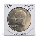 1973-D Eisenhower Dollar, MS 64+