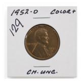 1952-D Lincoln Wheat Cent, Choice UNC