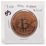 Bitcoin-Themed Copper Bullion Round