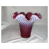 HOB NAIL RUFFLED VASE