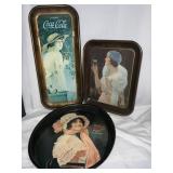 3  COCA COLA TRAYS