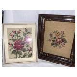 2 PIECES  FRAMED NEEDLEWORK
