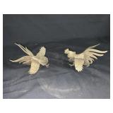 2 METAL ROOSTERS