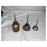 3 EARLY OIL CANS