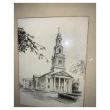 FRAMED SIGNED AND MATTED SKETCHING