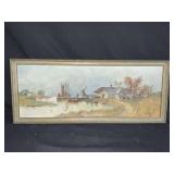 FRAMED OIL ON BOARD PAINTING