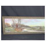 FRAMED OIL ON CANVAS