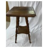 2 TIER OAK CENTER TABLE