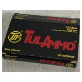 TUL AMMO  223 REM  55 GR  FMJ 20 ROUNDS