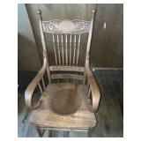 LEATHER SEATED ROCKER