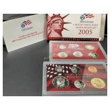 2005 SILVER PROOF SET WITH STATE QUARTERS