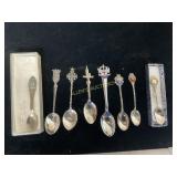 8 COLLECTOR SPOONS