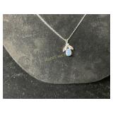 STERLING SILVER NECKLACE AND PENDANT