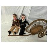 VENTRILOQUIST DOLLS AND WAGON