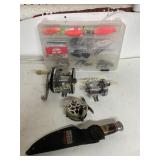 FISHING TACKLE 3 REELS KNIFE