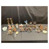 BEARS RABBITS KITTENS COWS DOGS PIGS FIGURINES