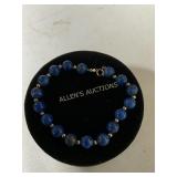 14 KT Y GOLD BRACELET WITH BLUE LAPPAS AND 14KT