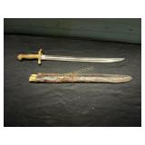 BAYONET IN LEATHER SHEATH US