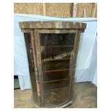 5 TIER GLASS FRONT WOODEN CURIO CABINET