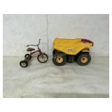 METAL TONKA TRUCK AND TRICYCLE THE SPEEDWAY SERIES