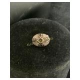 14KT WHITE GOLD  EARRINGS W/ BLACK & WHITE DIAMOND