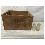 COBLE DAIRY PRODUTES INC WOOD CRATE MILK BOTTLES