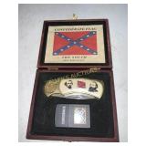 CONFEDERATE KNIFE AND LIGHTER