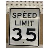 35 SPEED LIMIT SIGN