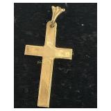 14 KT GOLD  CROSS .8 GR