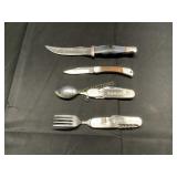 KNIVES CAMPING FORK AND SPOON