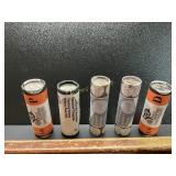 3 ROLLS OF QUARTERS AND 2 ROLLS NICKLES