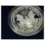 2007 W EAGLE  SILVER  DOLLAR PROOF IN VELVET BOX