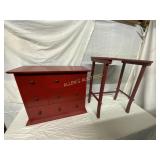3DRAWER CABINET WITH ACCENT TABLE