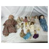 ASSORTED VINTAGE DOLLS