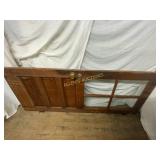 WOODEN  DOOR WITH 4 GLASS PANES