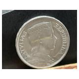 1931 SILVER LATRIA COIN 5 LATI