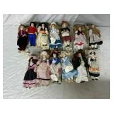 13 INTERNATIONAL DOLLS