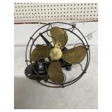 CENTURY FAN WITH BRASS BLADES