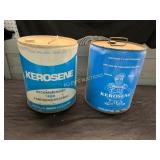 2 5 GALLON METAL KEROSENE CANS