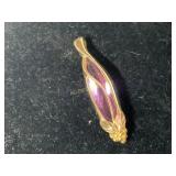 10 KT YELLOW GOLD PENDANT WITH PINK STONE 3.1 GR