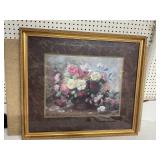 FRAMED &MATTED FLOWER PRINT 27X31