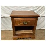 WOODEN, SINGLE DRAWER END TABLE
