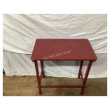 RED WOODEN TABLE