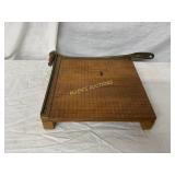 EARLY WOODEN PAPER CUTTER