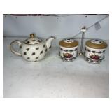 ROYAL ALBERT TEA POT JAM AND JELLY SET WITH STAND