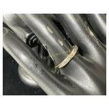 10 KT YELLOW GOLDAND DIAMOND BAND SIZE 7.5 1.8GR