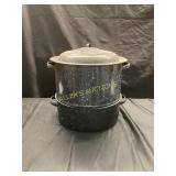 ENAMEL STEAMER POT