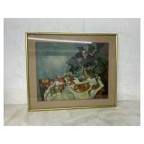 FRAMED AND MATTED APPLES AND FLOWERS PRINT
