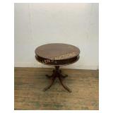 ROUND WOODEN  TABLE WITH DRAWER